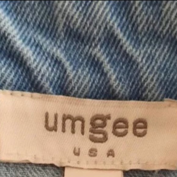 New Anthropologie Large L Umgee Light Wash Fringe Frayed Mini Denim Jean‎ Skirt - Picture 5 of 6